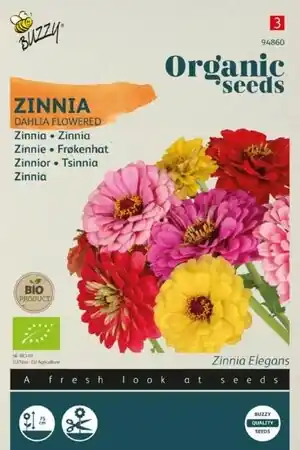 Buzzy Zaden zinnia dahliabloemige 1.5g - Zeer goed beoordeeld