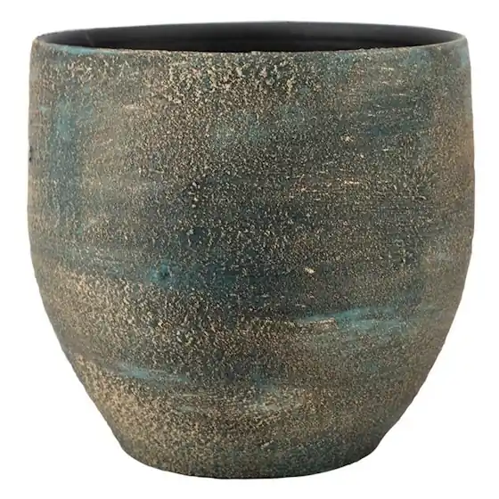 Topproduct - Floran Pot madeira d20h20cm blauw goud