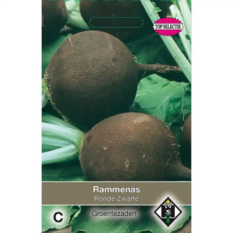 Spoedlevering | Rammenas, Raphanus sativus ‘Ronde Zwarte‘ -zaden-