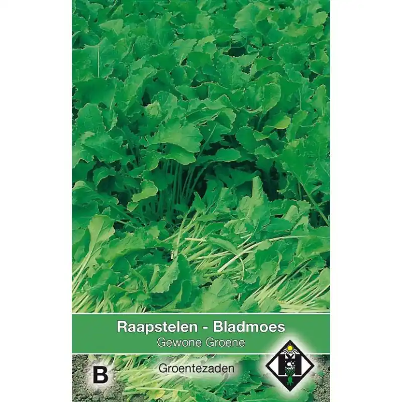 Raapstelen - Bladmoes, Brassica campestris ‘Gewone Groene‘ -zaden- | Eenvoudig retourneren