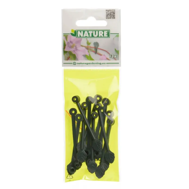 Bestelbaar | Plantenklemmen, Clematisklemmen groen Ø 15 mm set à 12 stuks