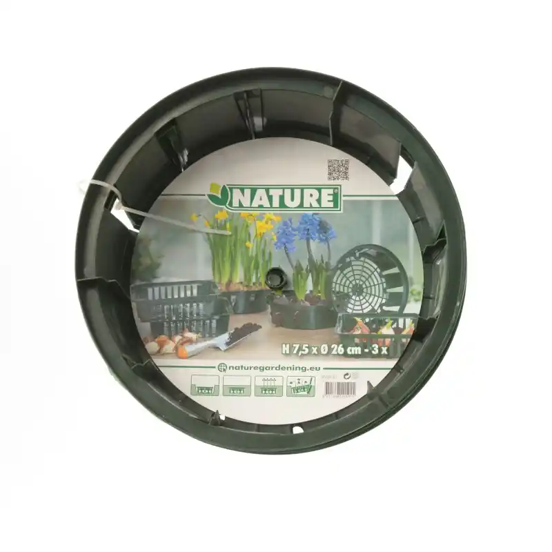 Koop vandaag - Bollenplantmanden rond 26 cm. set 3 stuks.