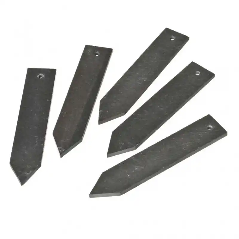 Zojuist toegevoegd - Steeketiketten van leisteen H 15 x 3 cm set à 5 stuks