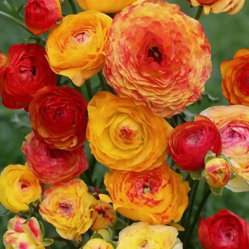 Nieuw in de shop - Ranunculus asiaticus ‘Aviv Picotee‘ -orange-