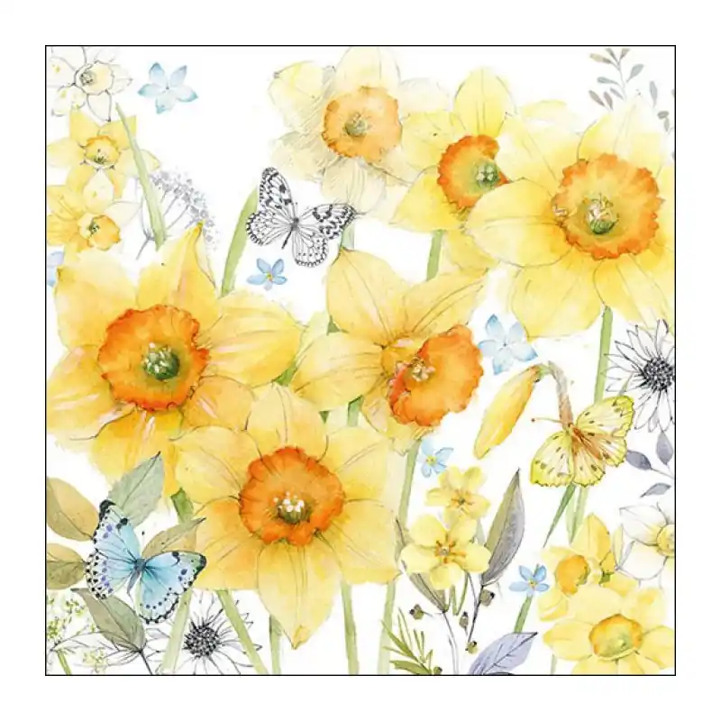 Tijdelijke aanbieding | Napkin 33 Classic Daffodils FSC Mix
