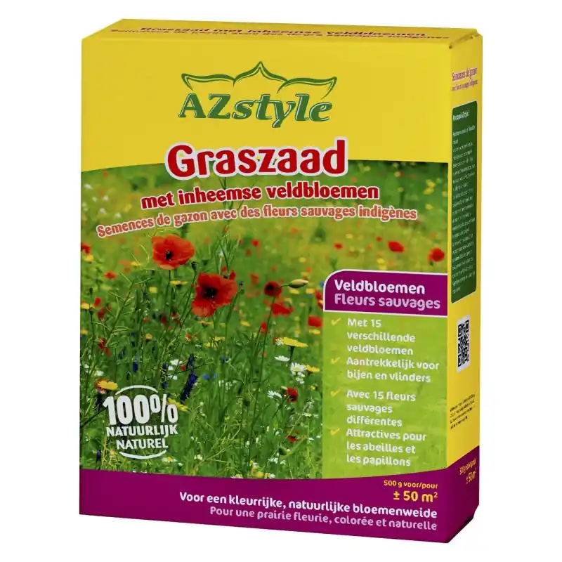 Net gelanceerd - Graszaad met Inheemse veldbloemen 500 g